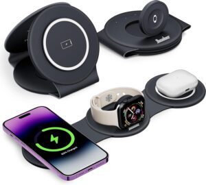 3 in 1 Charging Station for Apple Multiple Devices, Foldable...
